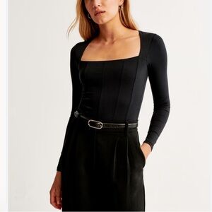 Abercrombie & Fitch Soft A&F Collection Square Neck Bodysuit